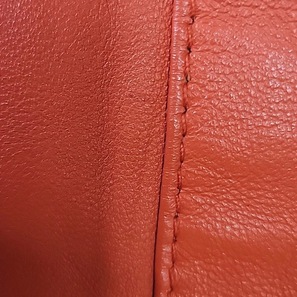 COLDWATER CREEK Red Leather Button Up Jacket P10 - Picture 6 of 8